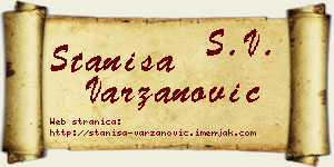 Staniša Varzanović vizit kartica